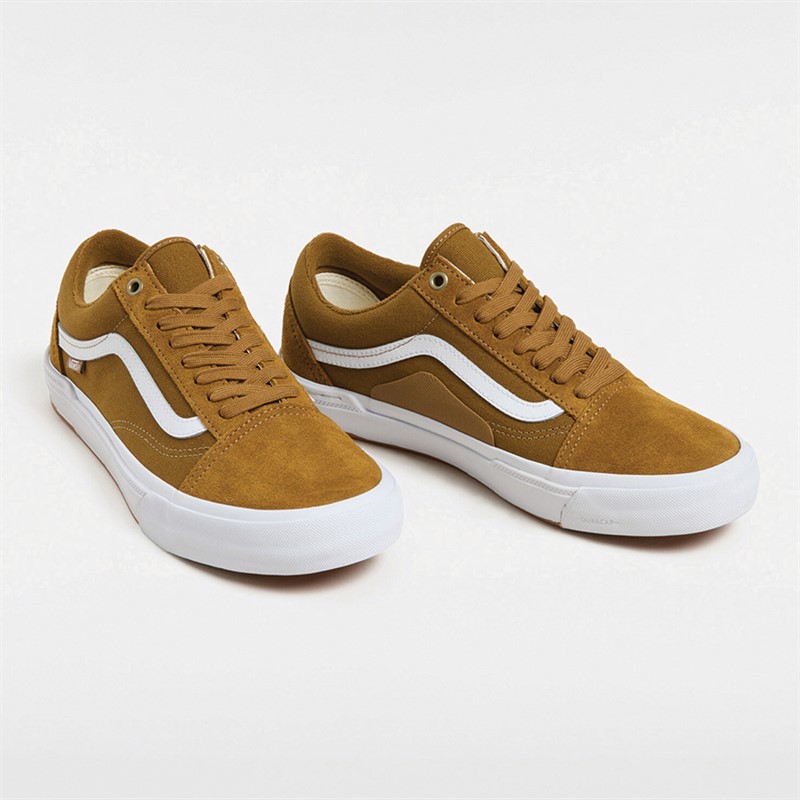 Mens BMX Old Skool Trainers Golden Brown 4 Mens BMX Old Skool Trainers Golden Brown