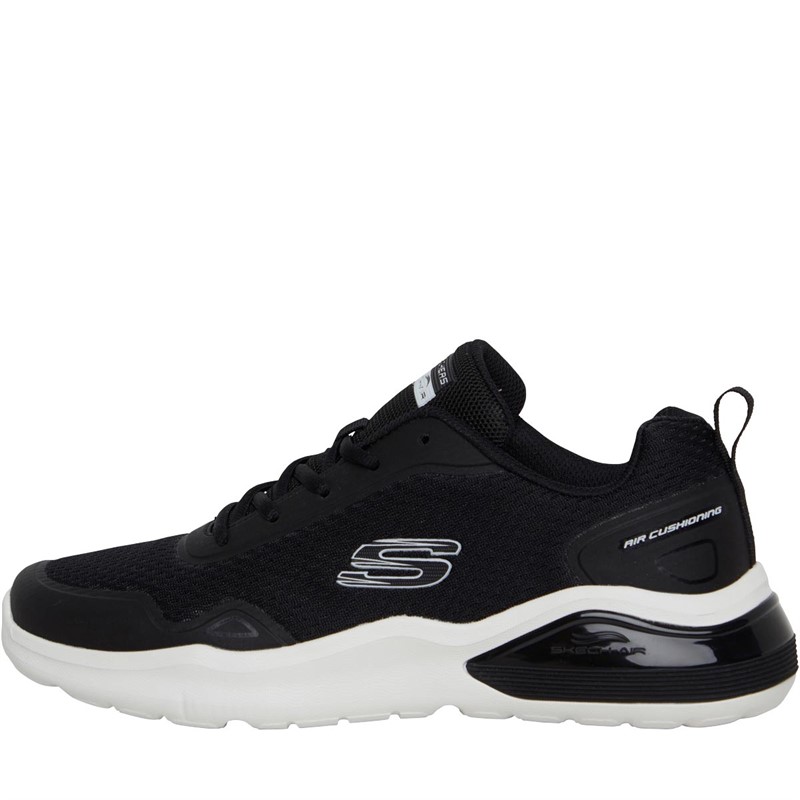 Mens Air Cushioning Citro Trainers Black/White