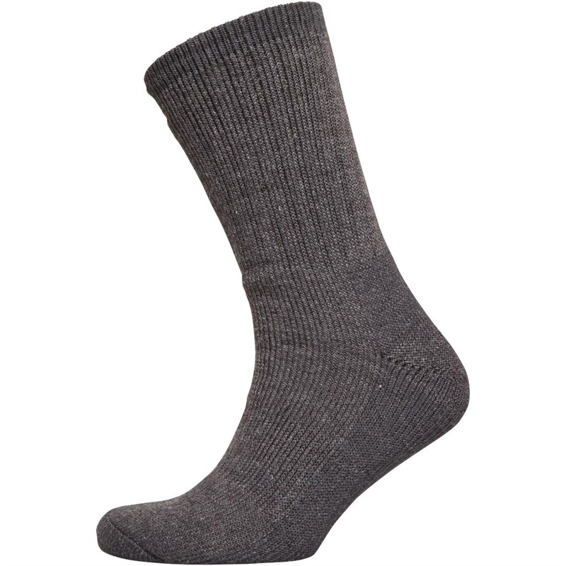 Mens Stroller Merino Wool Trekking Socks Black Marl