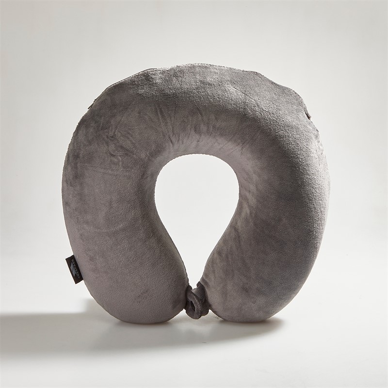 Memow Memory Foam Travel Pillow Grey