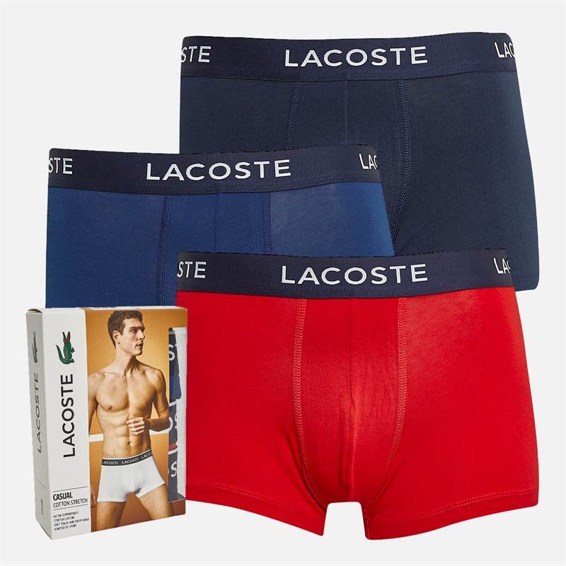Mens Three Pack Trunks Navy Blue/Red-Methylene 1 Mens Three Pack Trunks Navy Blue/Red-Methylene