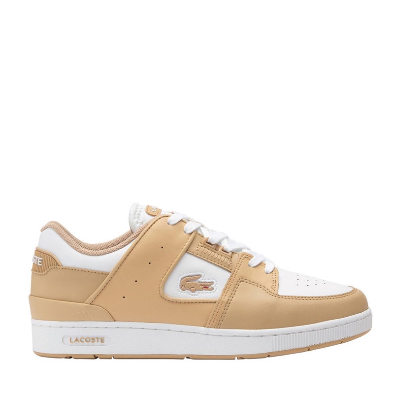 Mens Court Cage Trainers Light Brown/White
