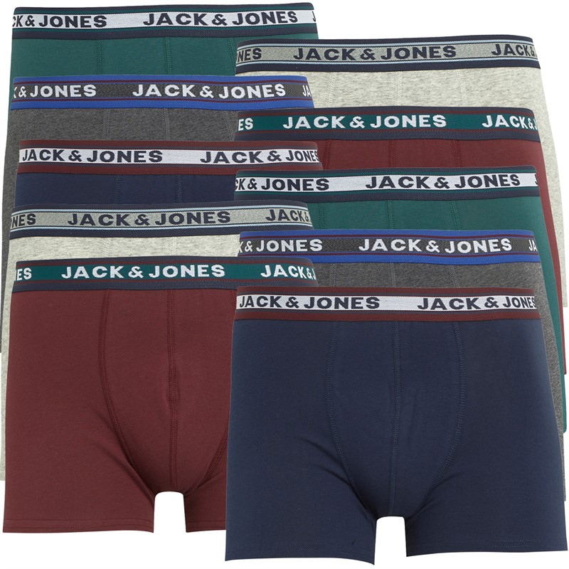 Mens Solid Ten Pack Trunks Dark Grey Melange/Sea Moss/Port Royal/Navy/Light Grey Marl/Dark Grey Marl/Sea Moss/Port Royal/Navy Blazer/Light Grey Marl 1 Mens Solid Ten Pack Trunks Dark Grey Melange/Sea Moss/Port Royal/Navy/Light Grey Marl/Dark Grey Marl/Sea Moss/Port Royal/Navy Blazer/Light Grey Marl