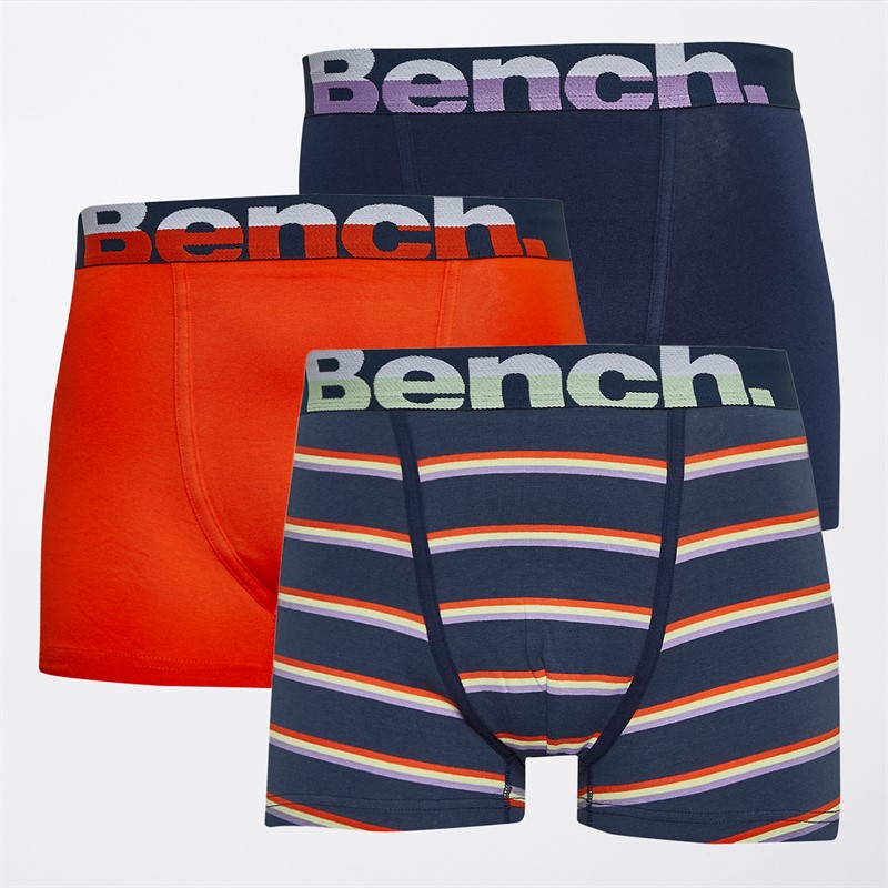 Mens Curt Three Pack Boxers Yarn Dyed Stripes/Navy/Orange 1 Mens Curt Three Pack Boxers Yarn Dyed Stripes/Navy/Orange