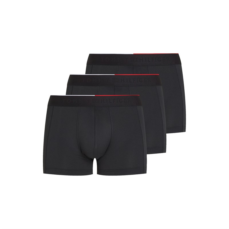 Mens Three Pack Trunks Black/Black/Black