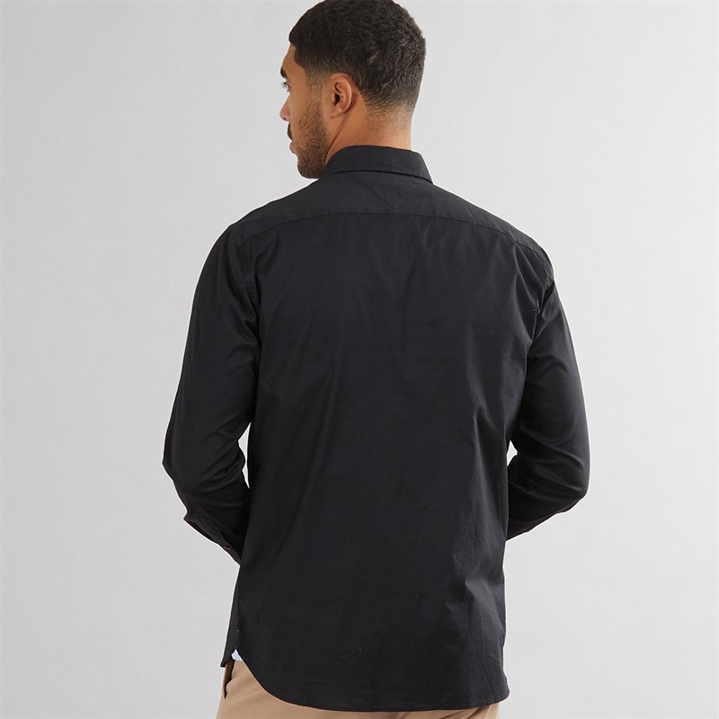 Mens Core Flex Poplin Long Sleeve Shirt Black 2 Mens Core Flex Poplin Long Sleeve Shirt Black