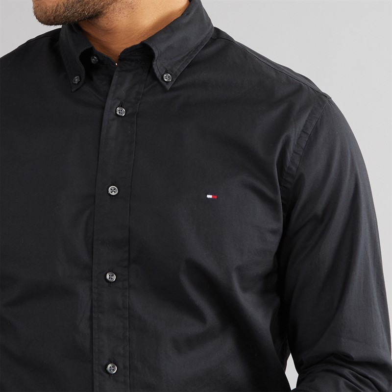 Mens Core Flex Poplin Long Sleeve Shirt Black 5 Mens Core Flex Poplin Long Sleeve Shirt Black