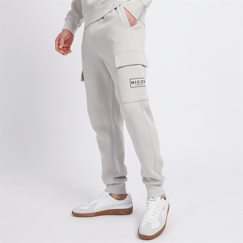 Mens Calbo Cargo Joggers Chalk Grey