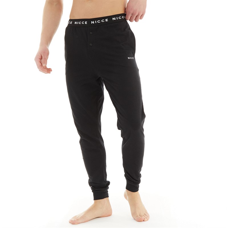 Mens Havarn Pyjama Bottoms A Black