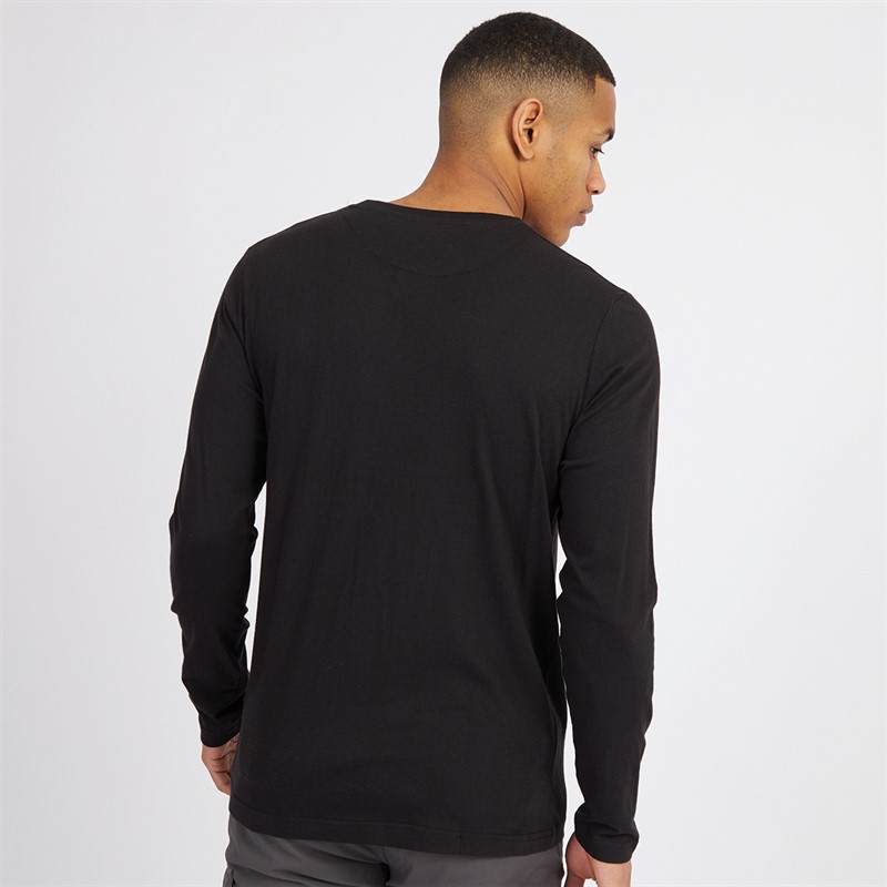 Mens Supreme Crew Neck Long Sleeve T-Shirt Black 2 Mens Supreme Crew Neck Long Sleeve T-Shirt Black
