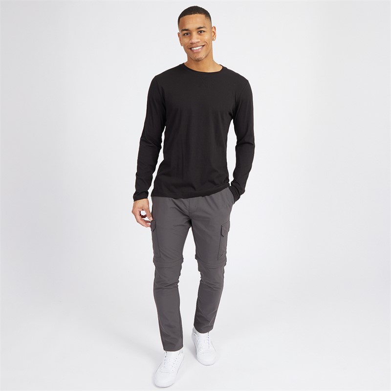 Mens Supreme Crew Neck Long Sleeve T-Shirt Black 3 Mens Supreme Crew Neck Long Sleeve T-Shirt Black
