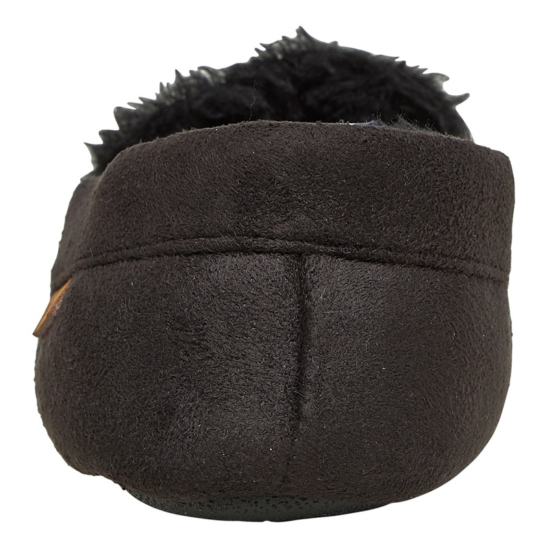Mens Falstaff Moccasin Slippers Black 4 Mens Falstaff Moccasin Slippers Black