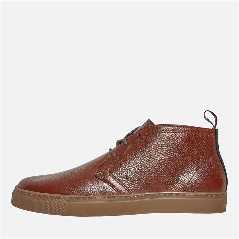 Mens Parka Chukka Boots Brown Milled Lea