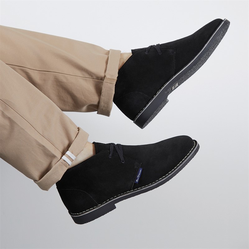 Mens Hemmings Suede Chukka Boots Black
