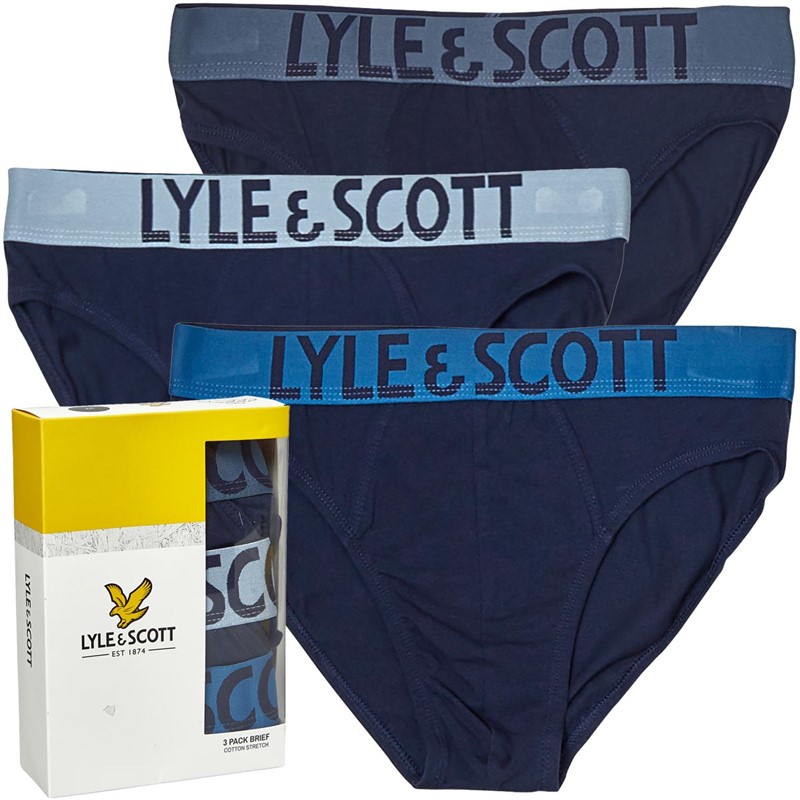 Mens Ryder Three Pack Briefs Peacoat