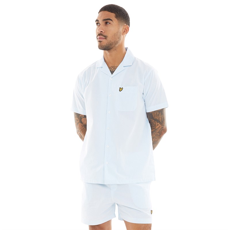 Mens Felix Pyjama Set Cool Blue
