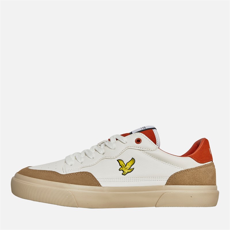 Mens Bora Trainers White/Orange
