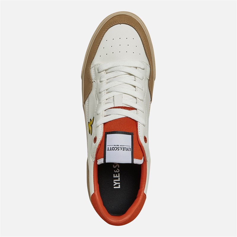 Mens Bora Trainers White/Orange 4 Mens Bora Trainers White/Orange