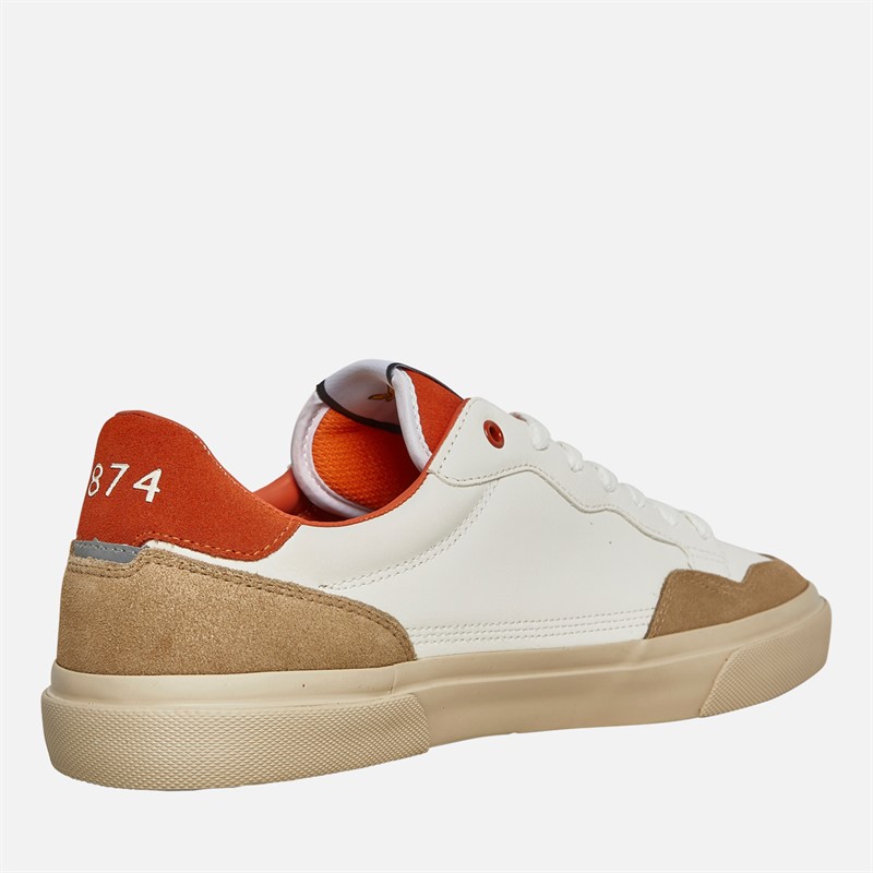 Mens Bora Trainers White/Orange 5 Mens Bora Trainers White/Orange