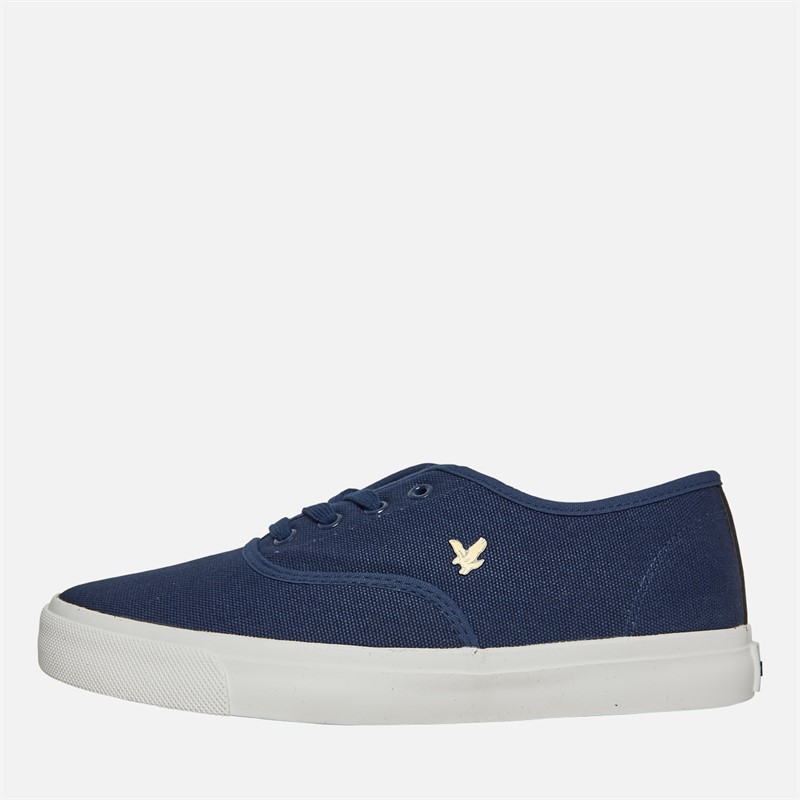 Mens Wick Canvas Trainers Dark Navy