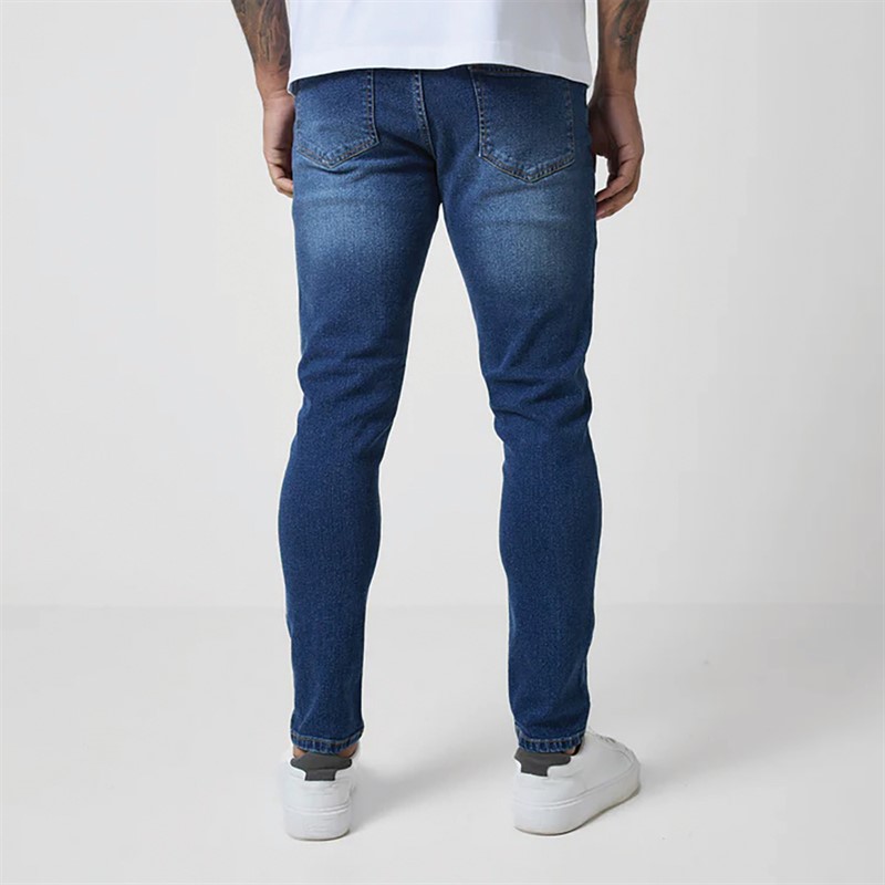 Mens Two Pack Slim Fit Denim Jeans Mid Blue 198/Light Blue 3 Mens Two Pack Slim Fit Denim Jeans Mid Blue 198/Light Blue