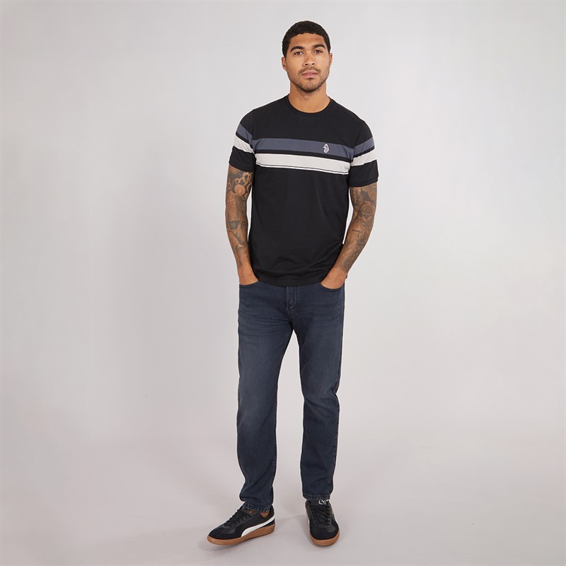 Mens Brazilia Printed T-Shirt Black/Charcoal 4 Mens Brazilia Printed T-Shirt Black/Charcoal