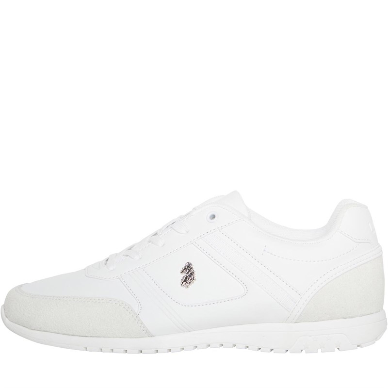 Mens Groves Trainers White Mono