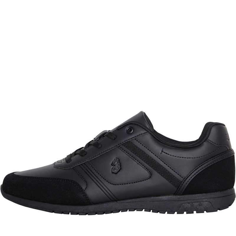 Mens Groves Trainers Black Mono