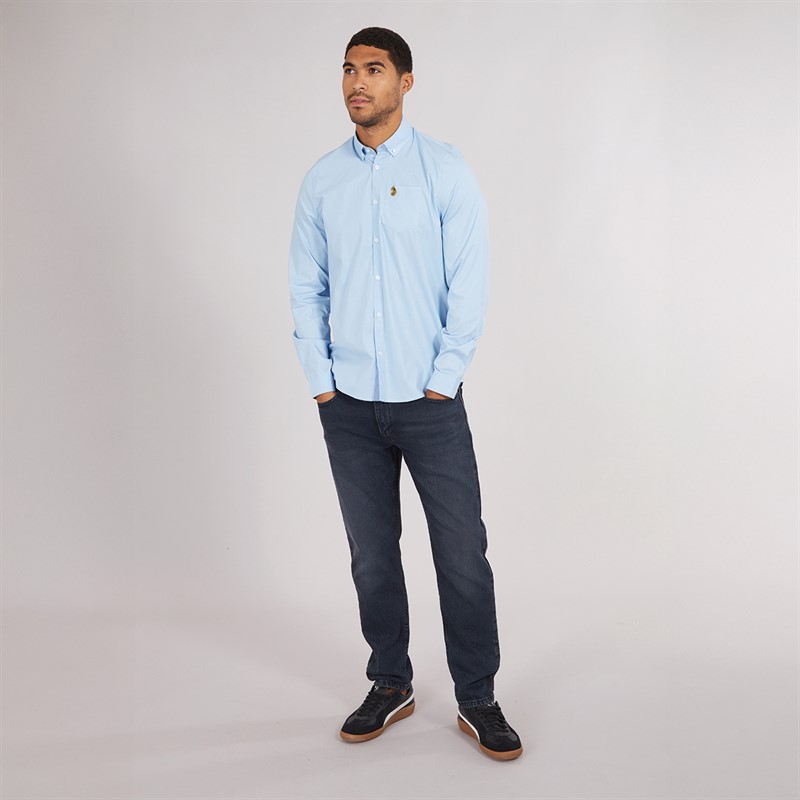 Mens Telford Long Sleeve Shirt Sky 4 Mens Telford Long Sleeve Shirt Sky