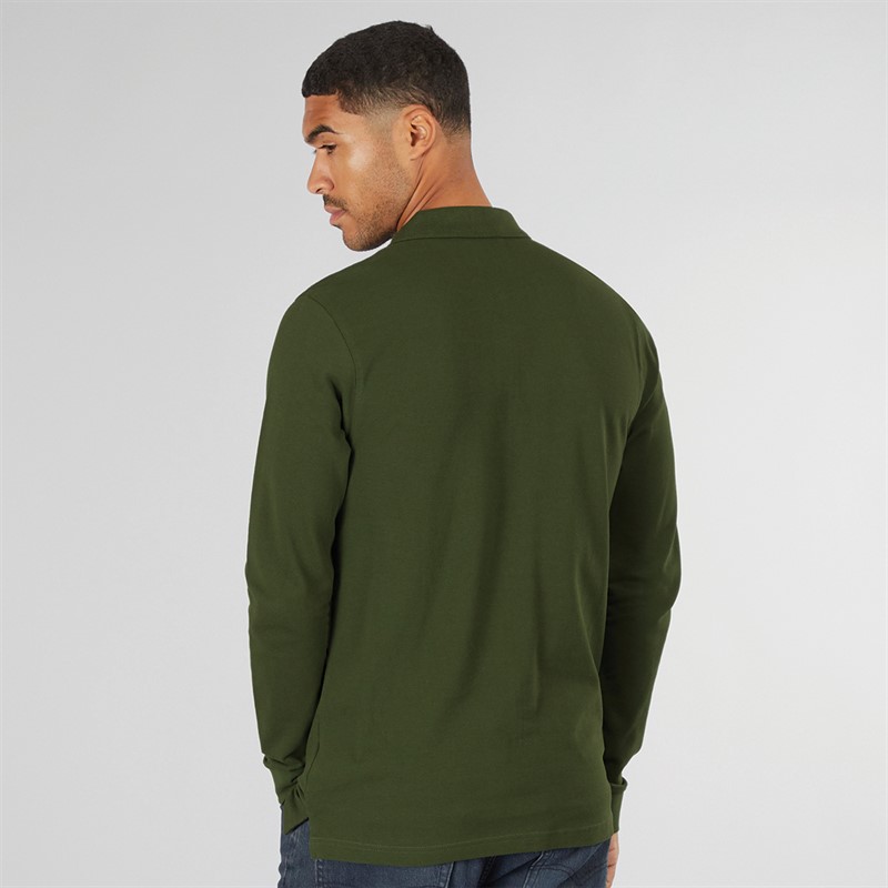 Mens Williams Long Sleeve Polo Rifle Green 2 Mens Williams Long Sleeve Polo Rifle Green