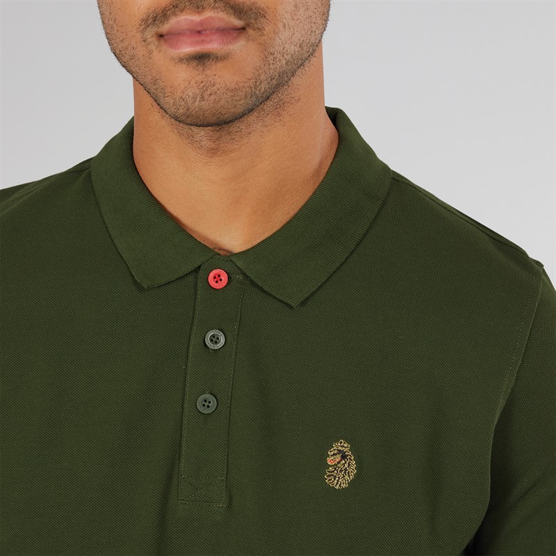 Mens Williams Long Sleeve Polo Rifle Green 3 Mens Williams Long Sleeve Polo Rifle Green