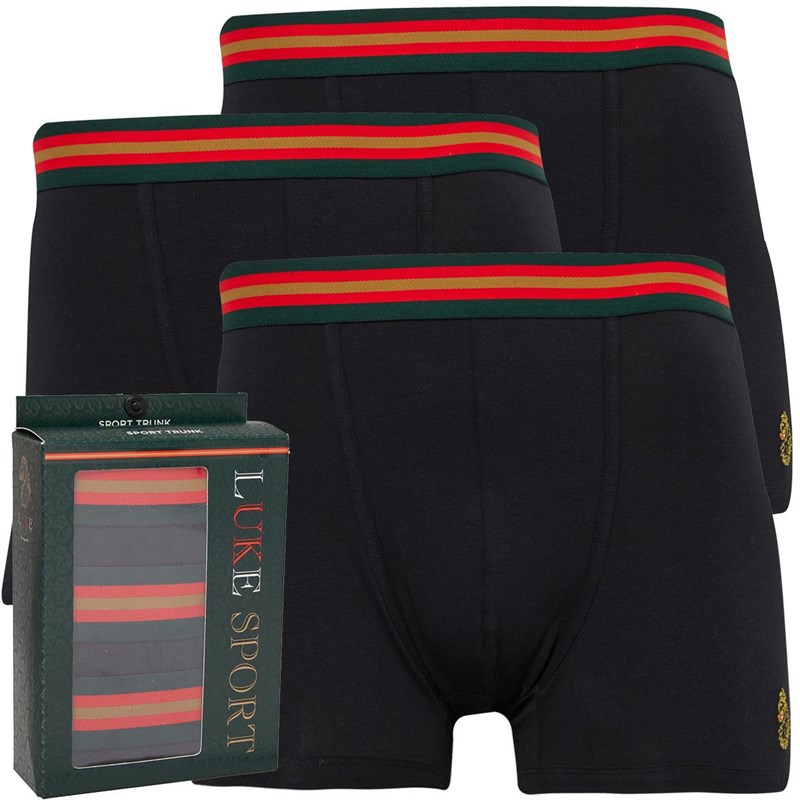 Mens Rick Long Three Pack Boxers Black MM