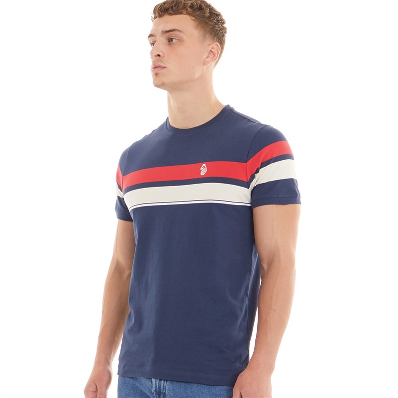 Mens Rio De Brazillia T-Shirt Navy/Marina Red/Stone 1 Mens Rio De Brazillia T-Shirt Navy/Marina Red/Stone