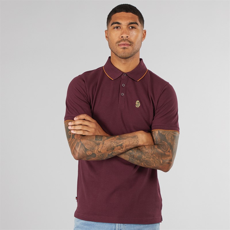 Mens Ricky Pique Polo Shiraz