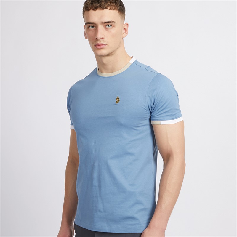 Mens Looper T-Shirt Elemental Blue/Stone 1 Mens Looper T-Shirt Elemental Blue/Stone