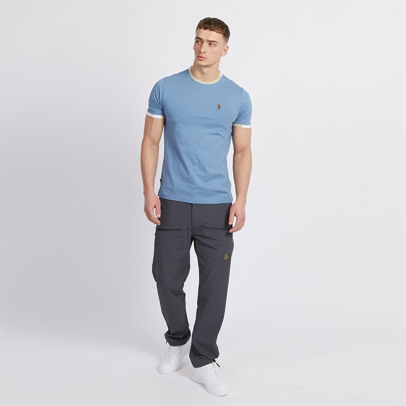 Mens Looper T-Shirt Elemental Blue/Stone 4 Mens Looper T-Shirt Elemental Blue/Stone