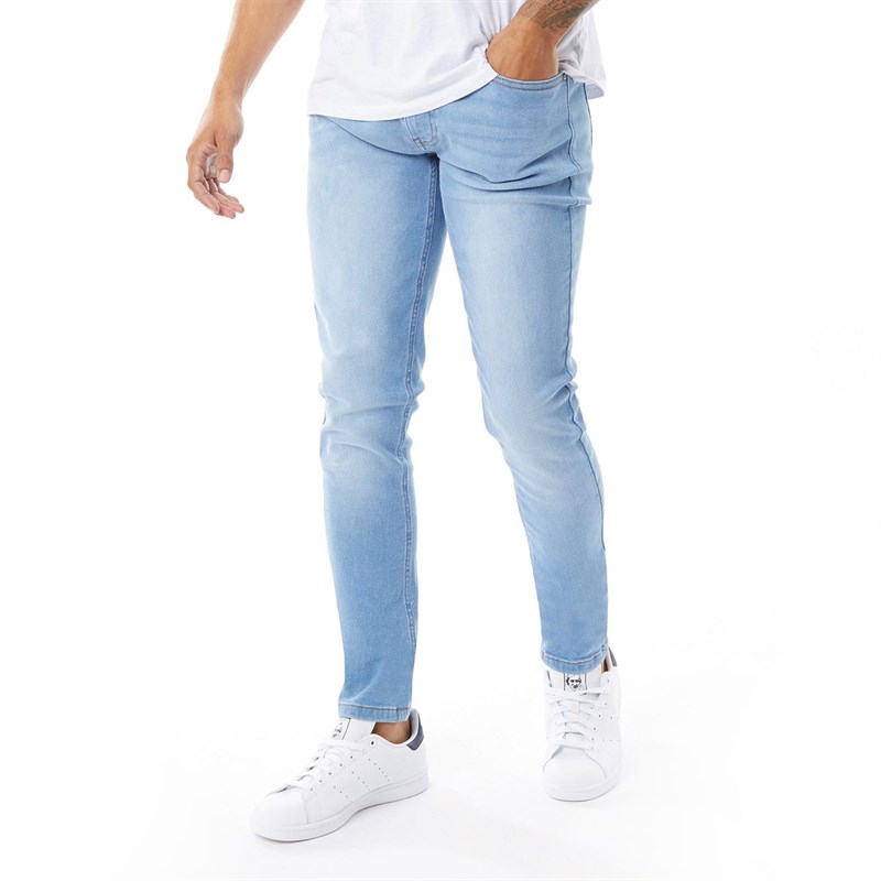 Mens Staple Skinny Stretch Jeans Light Blue