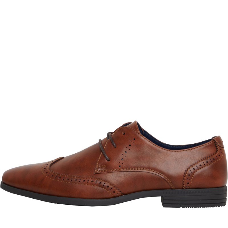 Mens Clive Brogue Shoes Tan