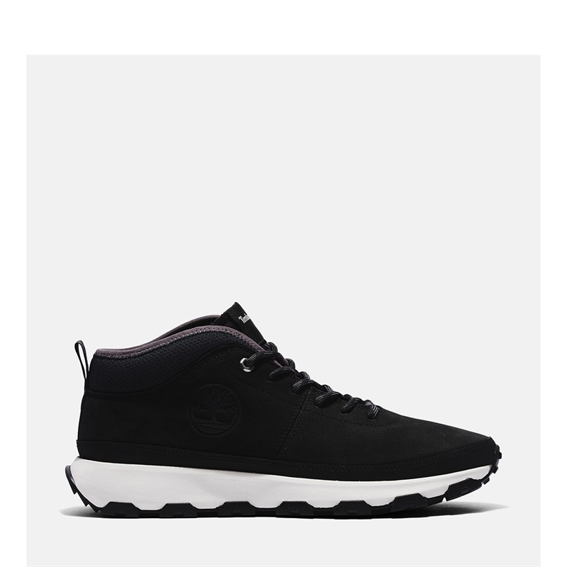 Mens Winsor Trail Mid Trainers Jet Black