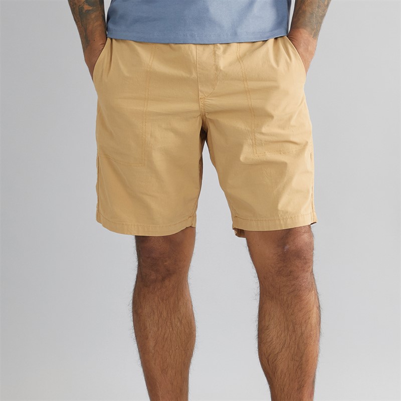 Mens Garment Dye Poplin Shorts Light Wheat Boot