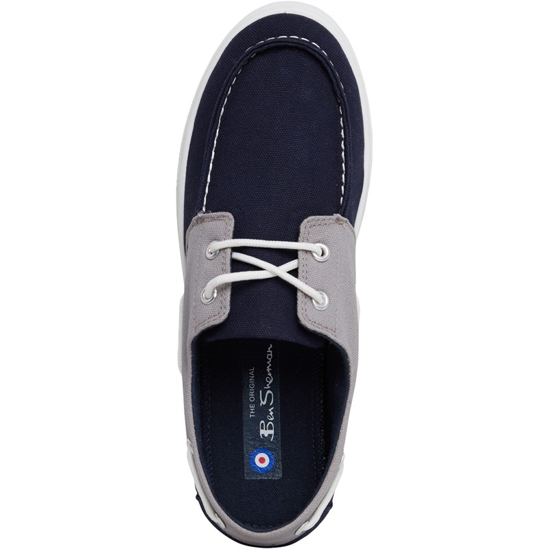 Mens Lagoon Bay Deck Shoes Navy/Grey 4 Mens Lagoon Bay Deck Shoes Navy/Grey
