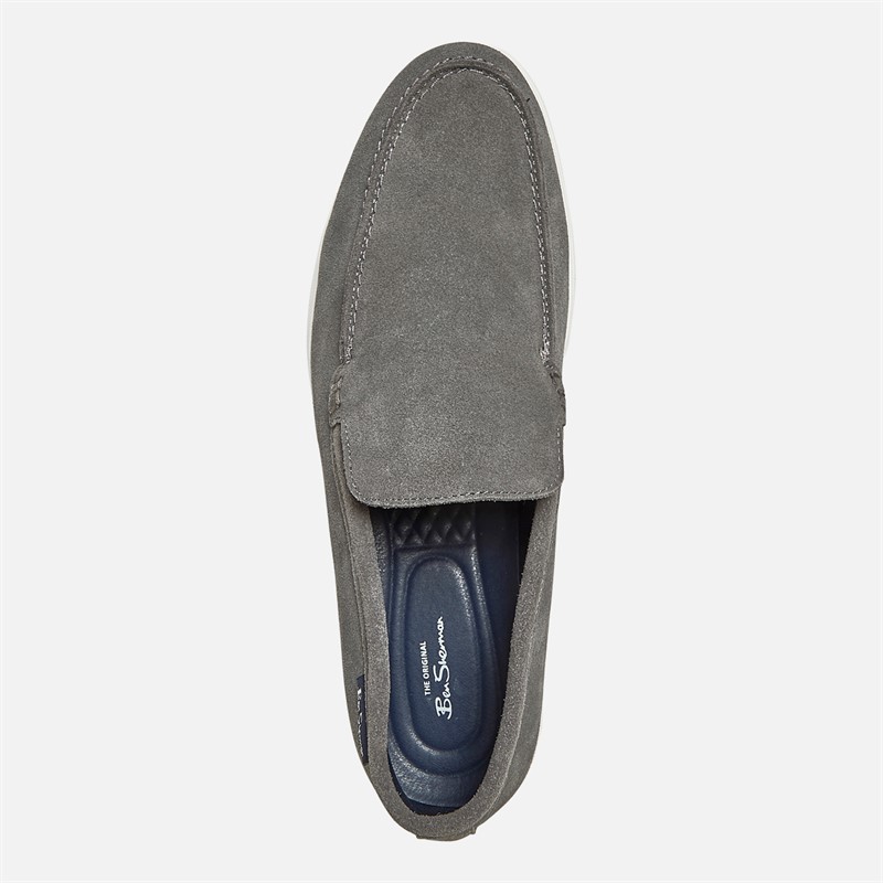 Mens Amarillo Loafers Grey Suede 4 Mens Amarillo Loafers Grey Suede