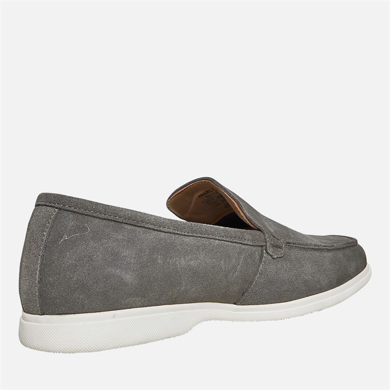Mens Amarillo Loafers Grey Suede 5 Mens Amarillo Loafers Grey Suede