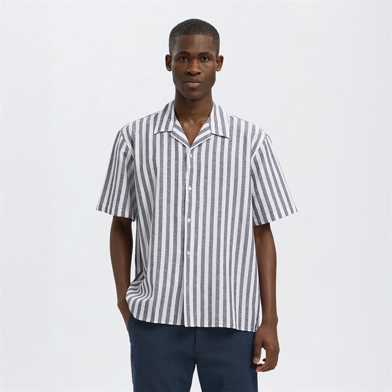 Mens Relaxsun Short Sleeve Resort Shirt Sky Captain/Stripes 1 Mens Relaxsun Short Sleeve Resort Shirt Sky Captain/Stripes