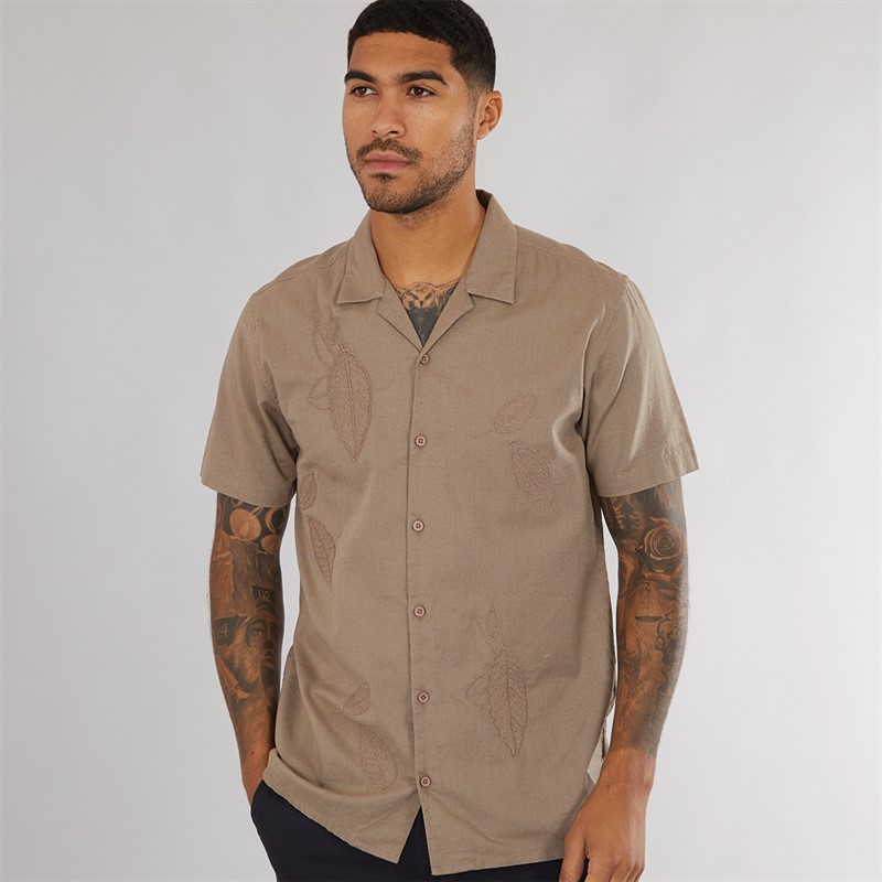 Mens Map Shirt Natural
