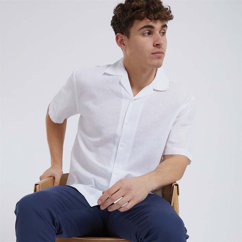 Mens Auxin Short Sleeve Shirt White 1 Mens Auxin Short Sleeve Shirt White