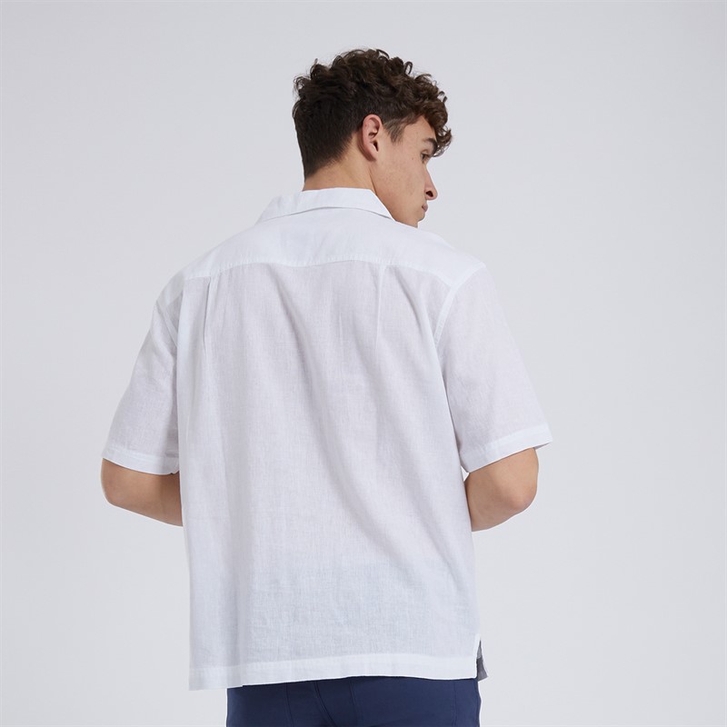Mens Auxin Short Sleeve Shirt White 2 Mens Auxin Short Sleeve Shirt White