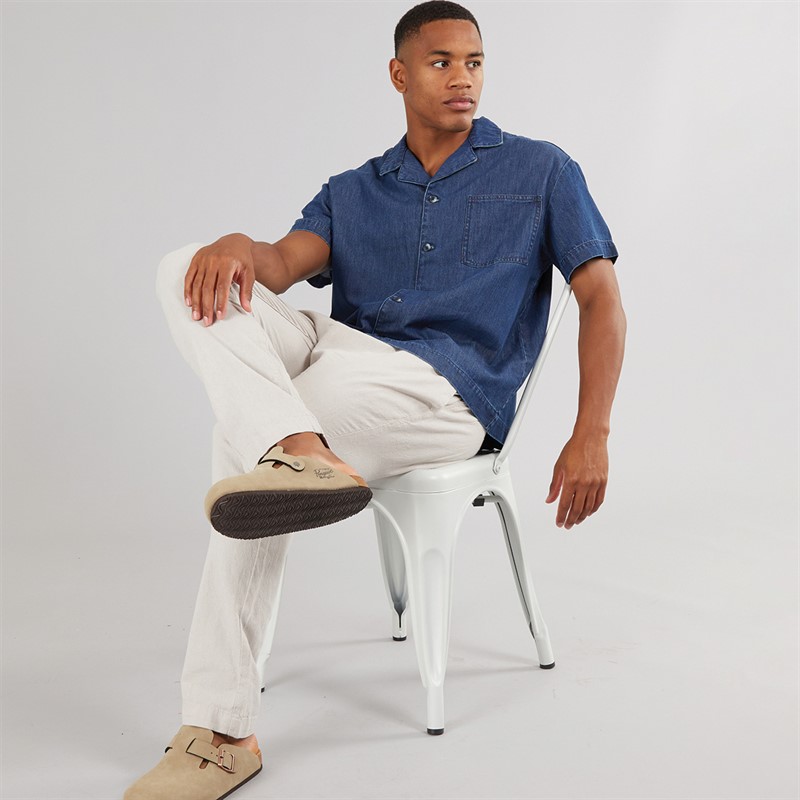 Mens Boxy Denim Shirt Indigo Blue 3 Mens Boxy Denim Shirt Indigo Blue