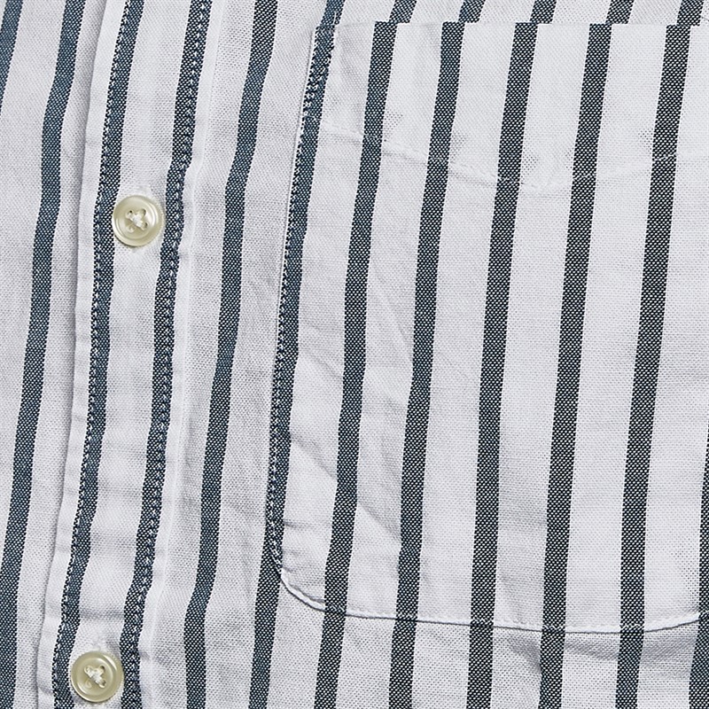Mens Short Sleeve Oxford Stripe Shirt Ensign Blue 3 Mens Short Sleeve Oxford Stripe Shirt Ensign Blue