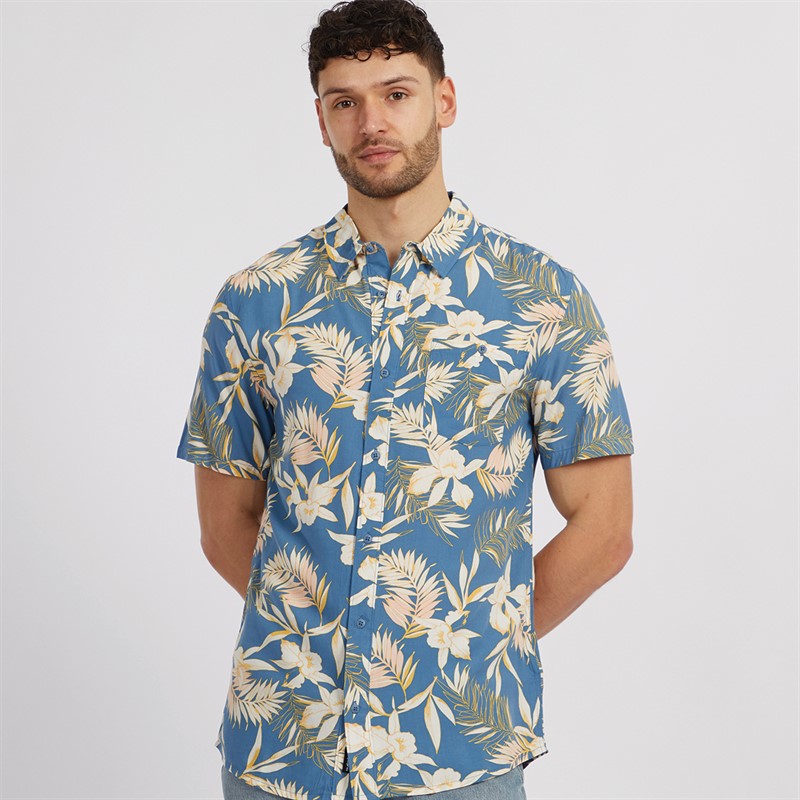 Mens Lemnas Short Sleeve Shirt Peach Parfait
